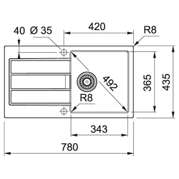 Кухонна мийка Franke Sirius Tectonite SID 611-78 Slim (114.0497.956)