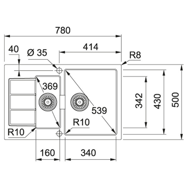 Кухонна мийка Franke Sirius Tectonite SID 651-78 (114.0497.985)