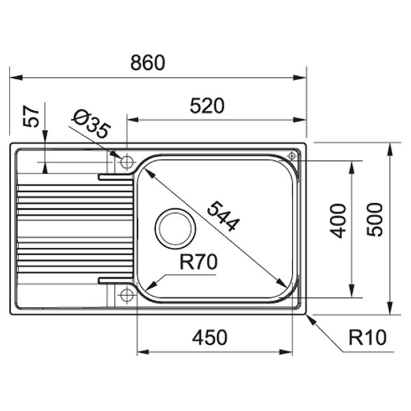 Кухонна мийка Franke Smart SRX 611-86 XL (101.0456.705)