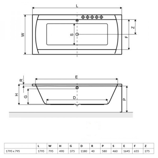 Ванна Excellent 1800x800 Aquaria Lux (WAEX.AQU18WH)