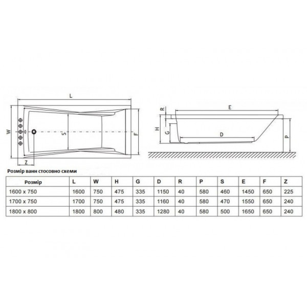 Ванна Excellent 1700x750 Palace (WAEX.PAL17WH)