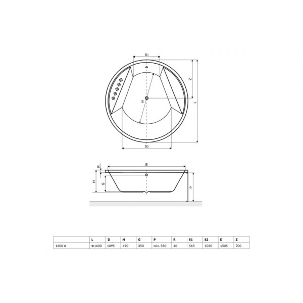 Ванна Excellent 1600 Creat ARC (WAEX.GRE16WH)