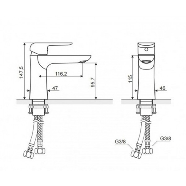 Змішувач для умивальника Excellent CLEVER (ARAC.4101CR)