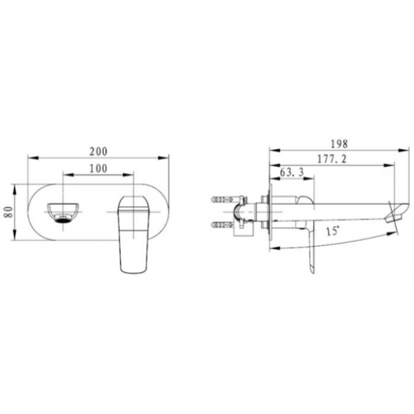Змішувач для умивальника Excellent CLEVER (ARAC.4115CR)