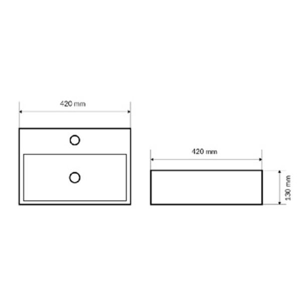 Раковина для ванної Excellent 420 x 420 x 130 mm RIMA (CEAC.1901.420.WH)