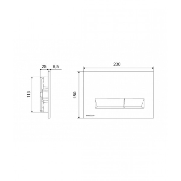 Кнопка для змиву Excellent Platto chrom (INEX.PL230.150.CR)
