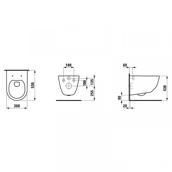 Унітаз Laufen PRO Rimless H8209664000001