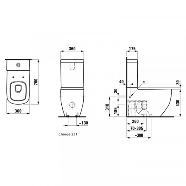 Унітаз Laufen PALOMBA COLLECTION H8248060002311