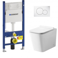 Інсталяція Geberit Duofix 458.126.00.1+ Jaquar Aria ARS-WHT-39955 + Кнопка для змиву GEBERIT Sigma115.770.11.5