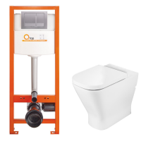 Інсталяція Q-tap Nest M425-M06SAT Satin+унітаз Roca Gap A342737000