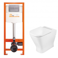 Інсталяція Q-tap Nest M425-M06SAT Satin+унітаз Roca Gap A342737000