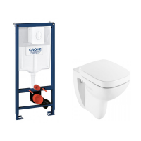 Інсталяція Grohe Rapid SL 38722001 Інсталяційний комплект 3 в 1 (з кнопкою 38505SH0) + Унітаз Roca Gap A34273