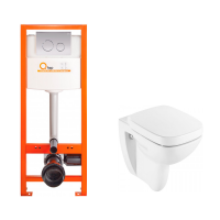 Инсталляция Q-tap Nest M425-M11CRM Chrome+Унитаз Roca Debba A34H99L000