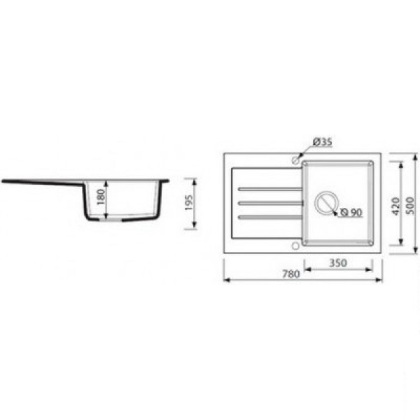 Кухонна мийка Marmorin TELLUR 380113
