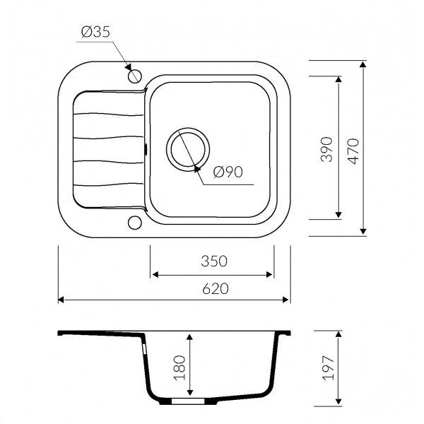 Кухонна мийка Marmorin IGNIS 435133
