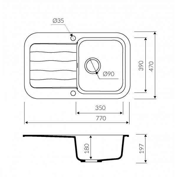 Кухонна мийка Marmorin IGNIS 435113