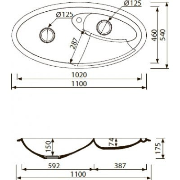 Кухонна мийка Marmorin SILVANUS 500513