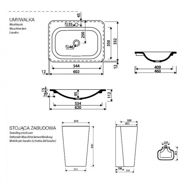 Раковина для ванної Marmorin Tytan P_S_091_02_0620