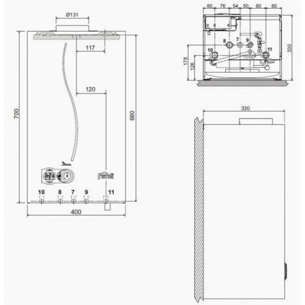 Газовий котел Ferroli Divatech D C24 new