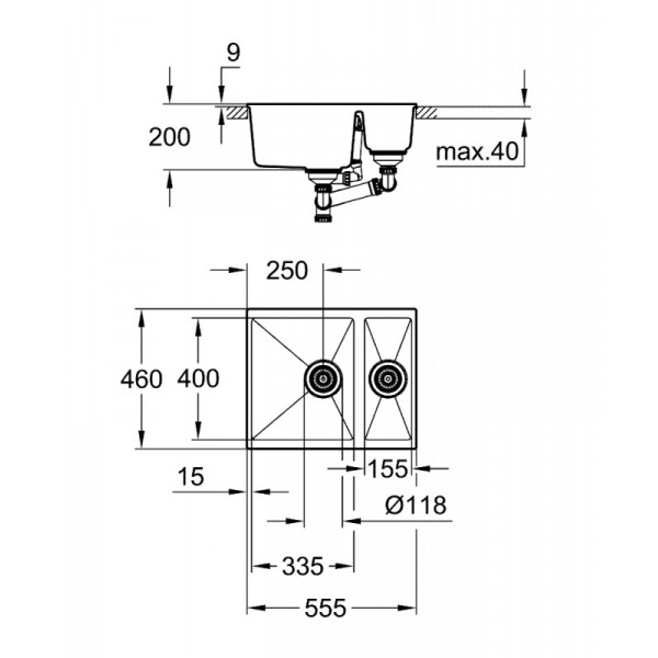Кухонна мийка Grohe EX Sink K500 31648AT0