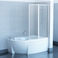 Шторка для ванни Ravak VSK2 ROSA 150 R Білий TRANSPARENT (76P80100Z1)