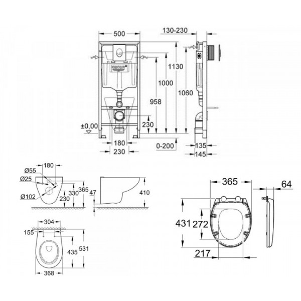 Інсталяція Grohe Bau 39427CB0