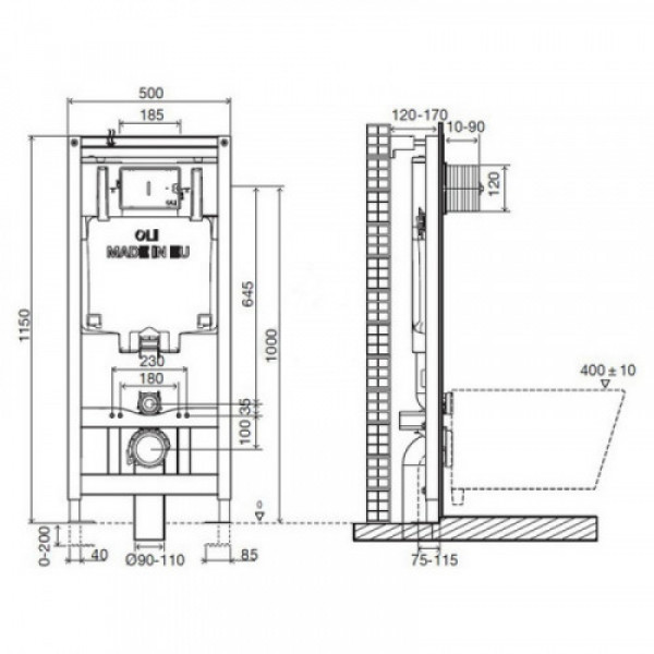 Інсталяція Oli 80 Diamante Evo Oli 600151/601605