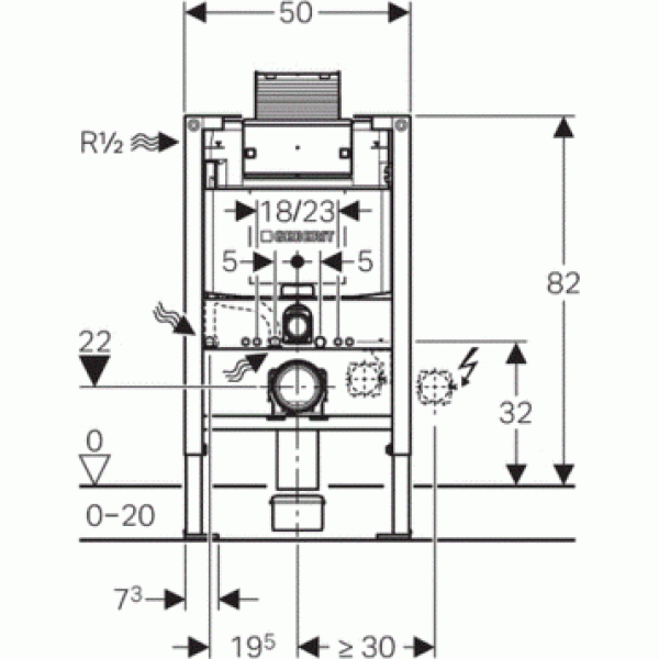 Інсталяція Geberit Duofix Omega 111.003.00.1