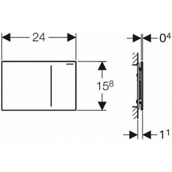 Кнопка для змиву Geberit Sigma70 115.620.SJ.1