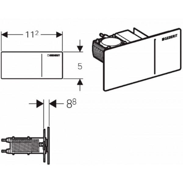 Кнопка для змиву Geberit Sigma70 115.630.SI.1