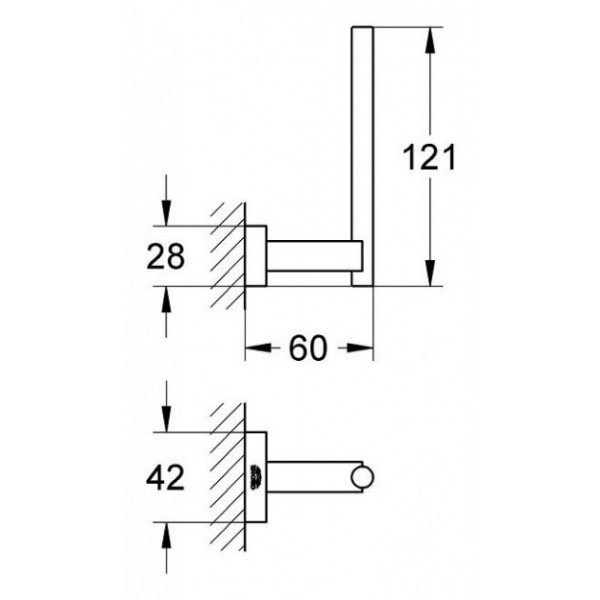 Бумагоутримувач Grohe Essentials Cube 40623001