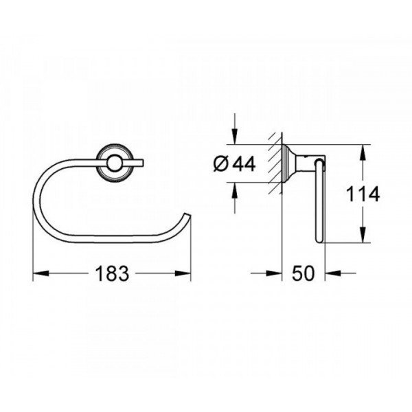 Бумагоутримувач Grohe EX Essentials Authentic 40657001 без крышки