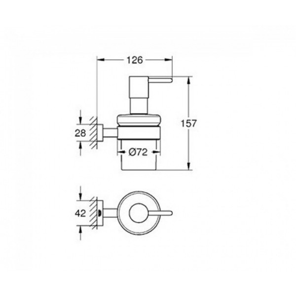 Дозатор Grohe Essentials Cube 40756001