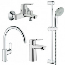 Набір змішувачів для ванни та кухні Grohe BauLoop 123225K (23337000 + 32815000 + 31368000 + 27598000