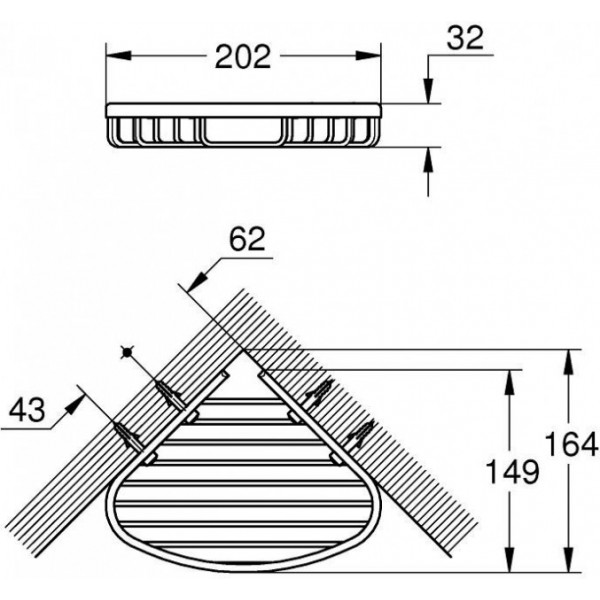 Полиця у ванну Grohe BauCosmopolitan 40664001