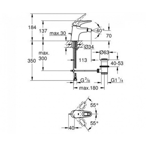 Змішувач для біде Grohe Eurostyle 33565003