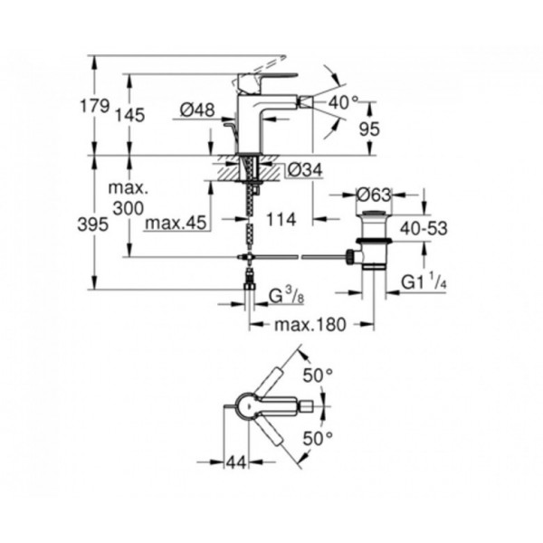 Змішувач для біде Grohe Lineare 33848001 S-Size