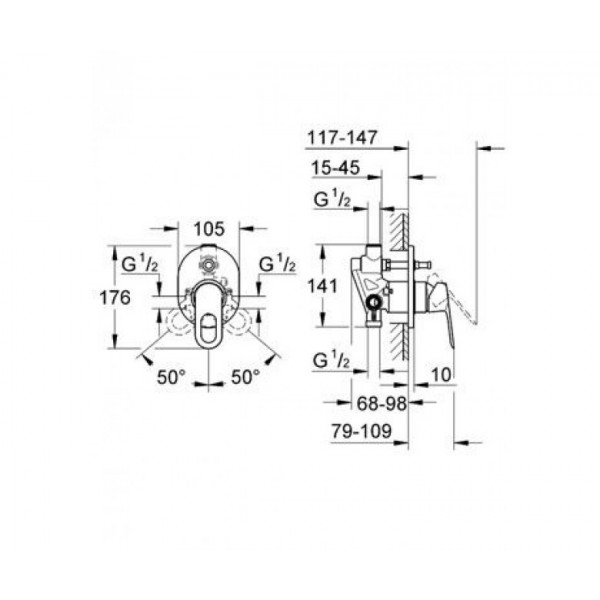 Змішувач для душу Grohe BauClassic 29047000