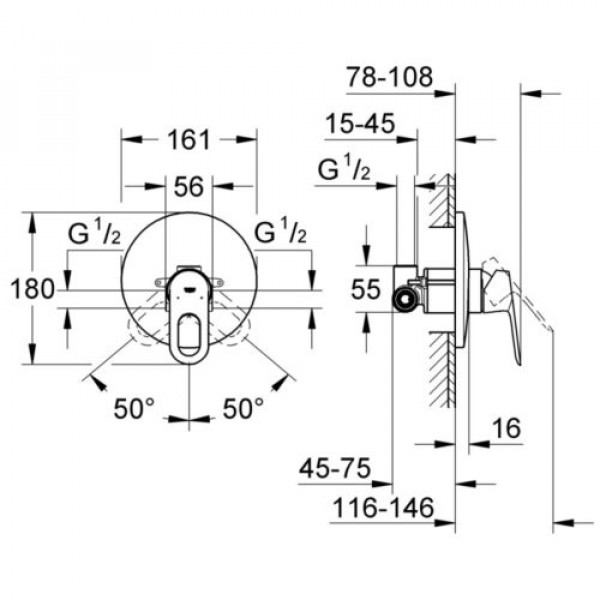 Змішувач для душу Grohe BauLoop 29081000