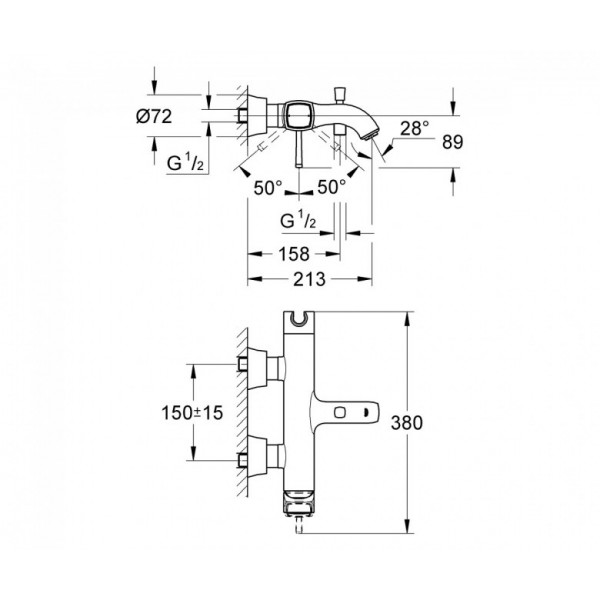 Змішувач для ванни Grohe Grandera 23317IG0