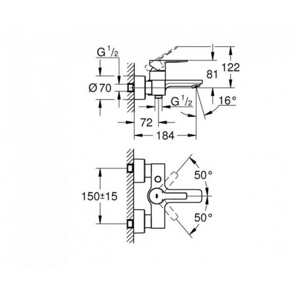 Змішувач для ванни Grohe Lineare 33849001