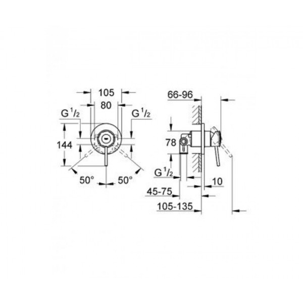 Змішувач для душу Grohe BauClassic 29048000