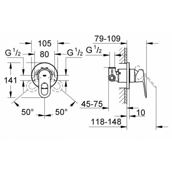 Змішувач для душу Grohe BauLoop 29042000