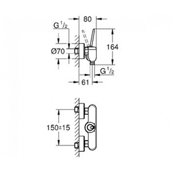 Змішувач для душу Grohe Eurodisc Joy 23430LS0