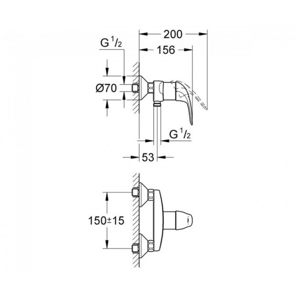 Змішувач для душу Grohe Euroeco 32740000