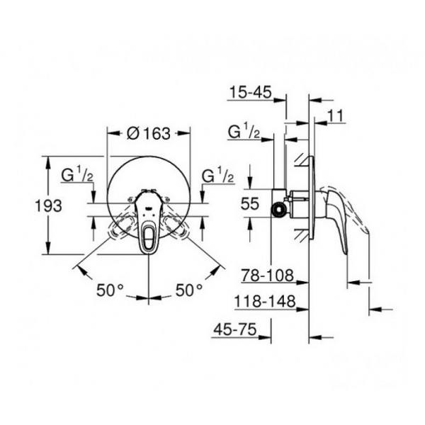 Змішувач для душу Grohe Eurostyle 33635003