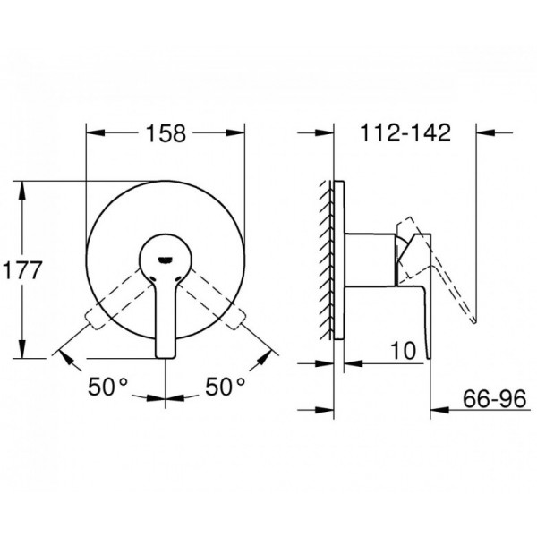 Змішувач для душу Grohe Lineare 24063001 прихованого монтажу.