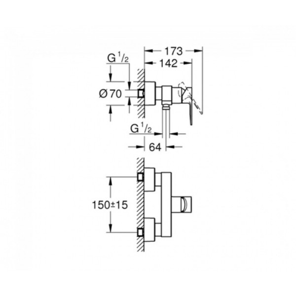 Змішувач для душу Grohe Lineare 33865001
