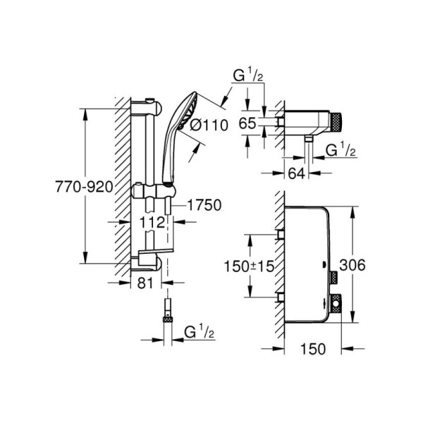 Душовий набір Grohe Grohtherm SmartControl 34721000