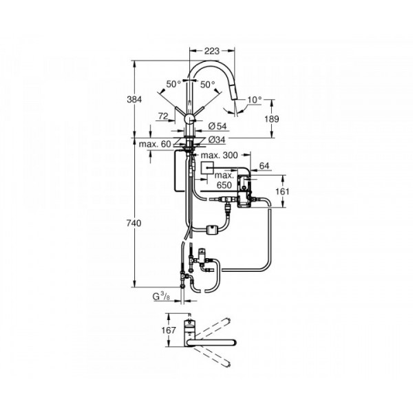 Змішувач для кухні Grohe EX Minta Touch 31358DC2 сенсорний